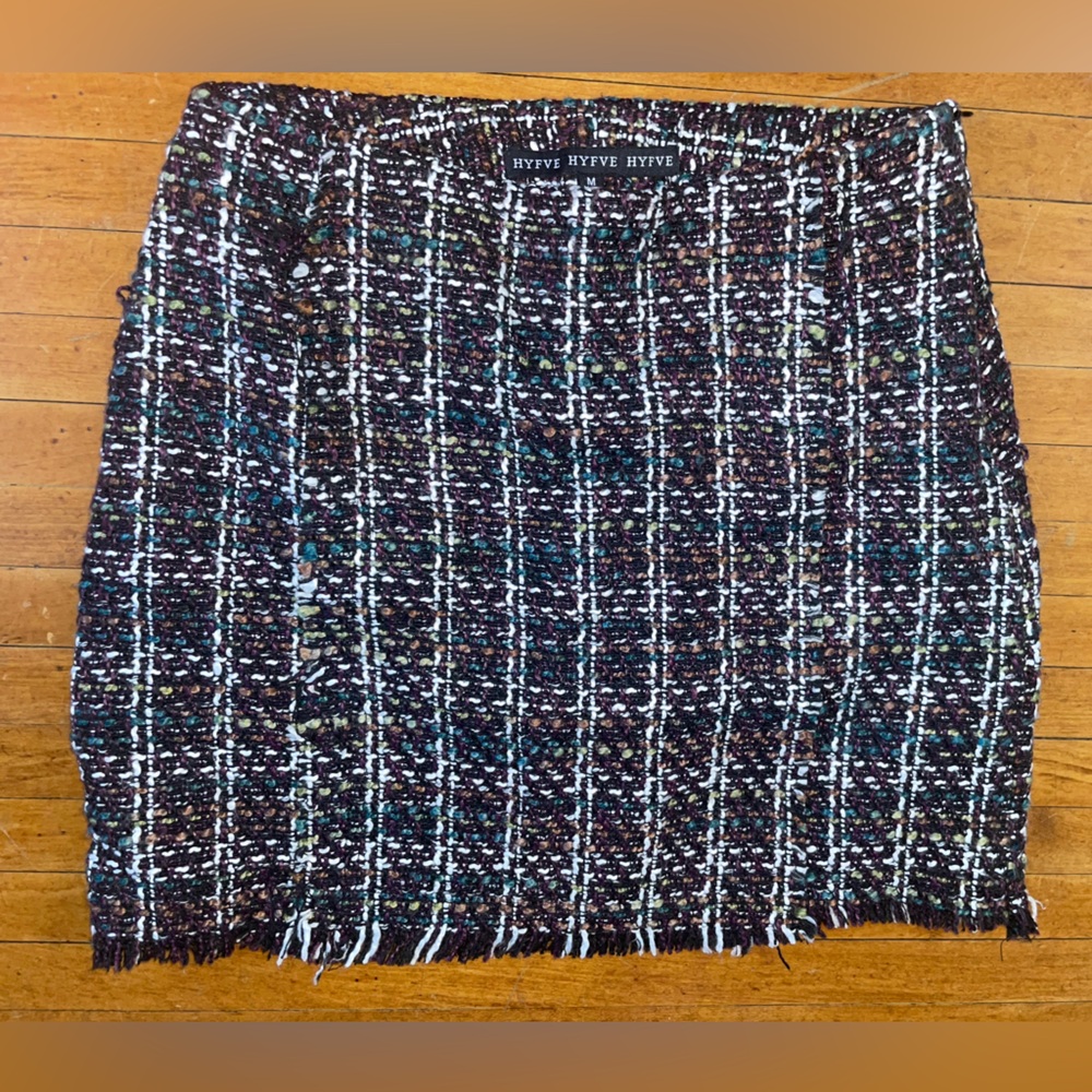 HYFVE Multicolor Tweed Mini Skirt